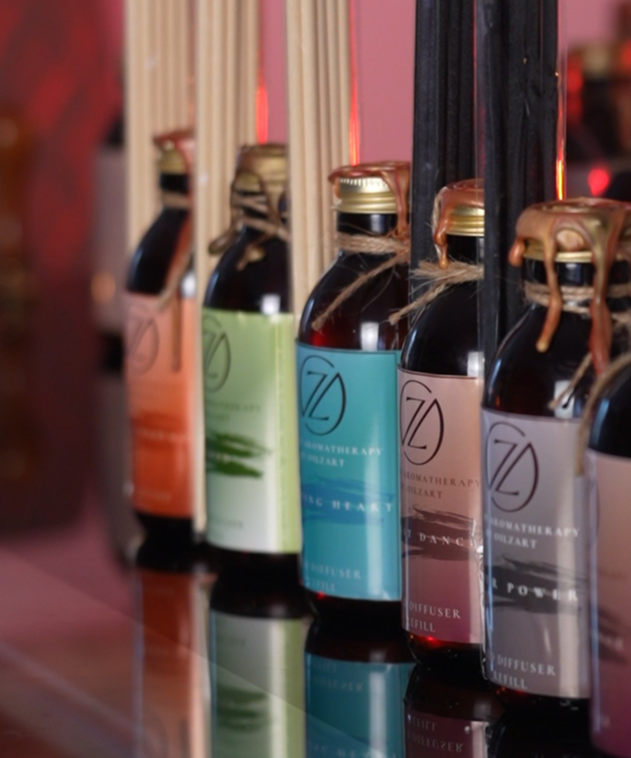 Jaded oud patchouli and rose luxury reed diffuser and room spray by Oilzart