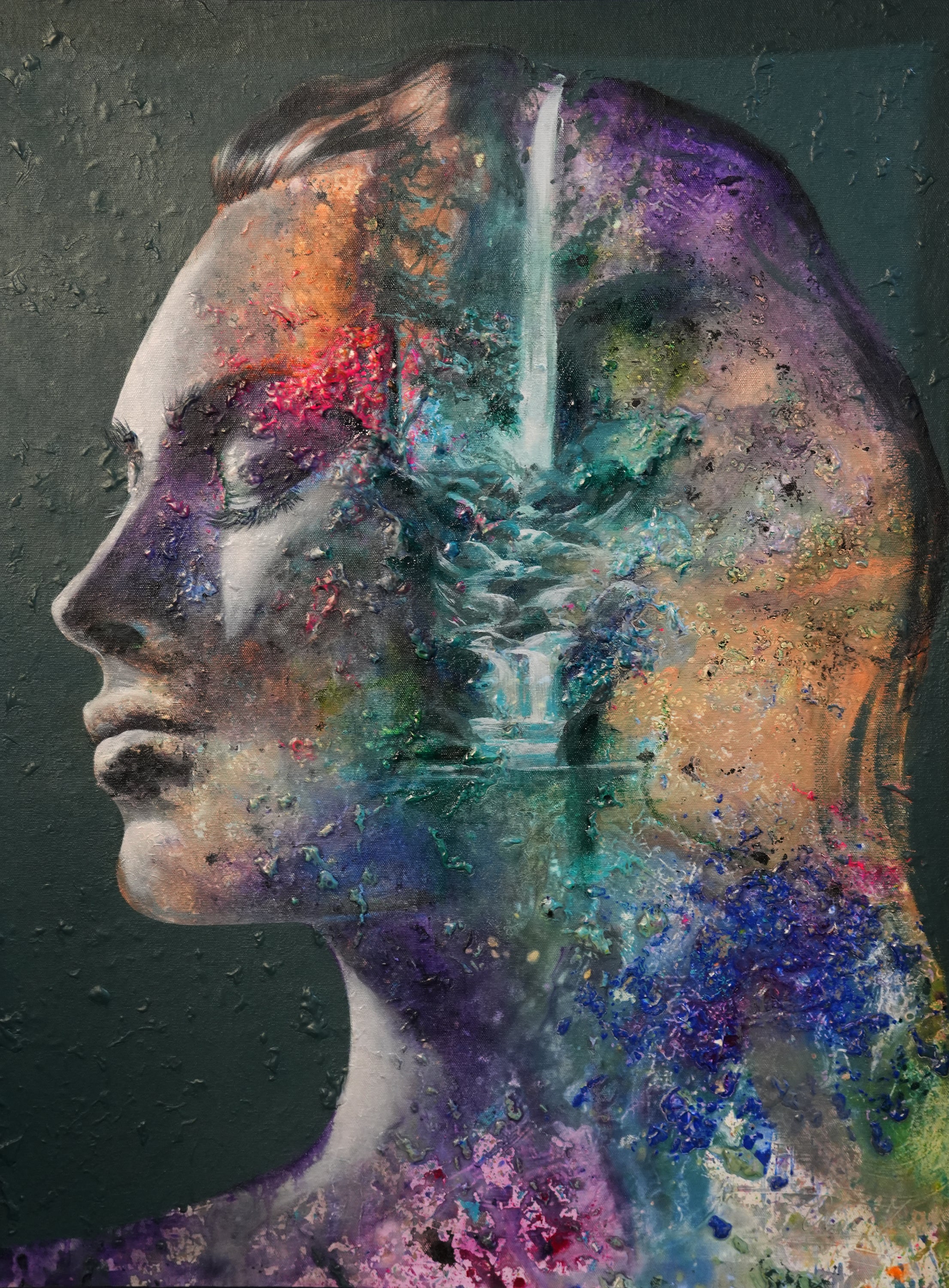 Original painting on canvas  "A Quiet Dreamer" 60x80cm