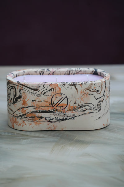 Keep Me Awake – Luxury Scented Candle | Black Tea, Fig & Musk Large
