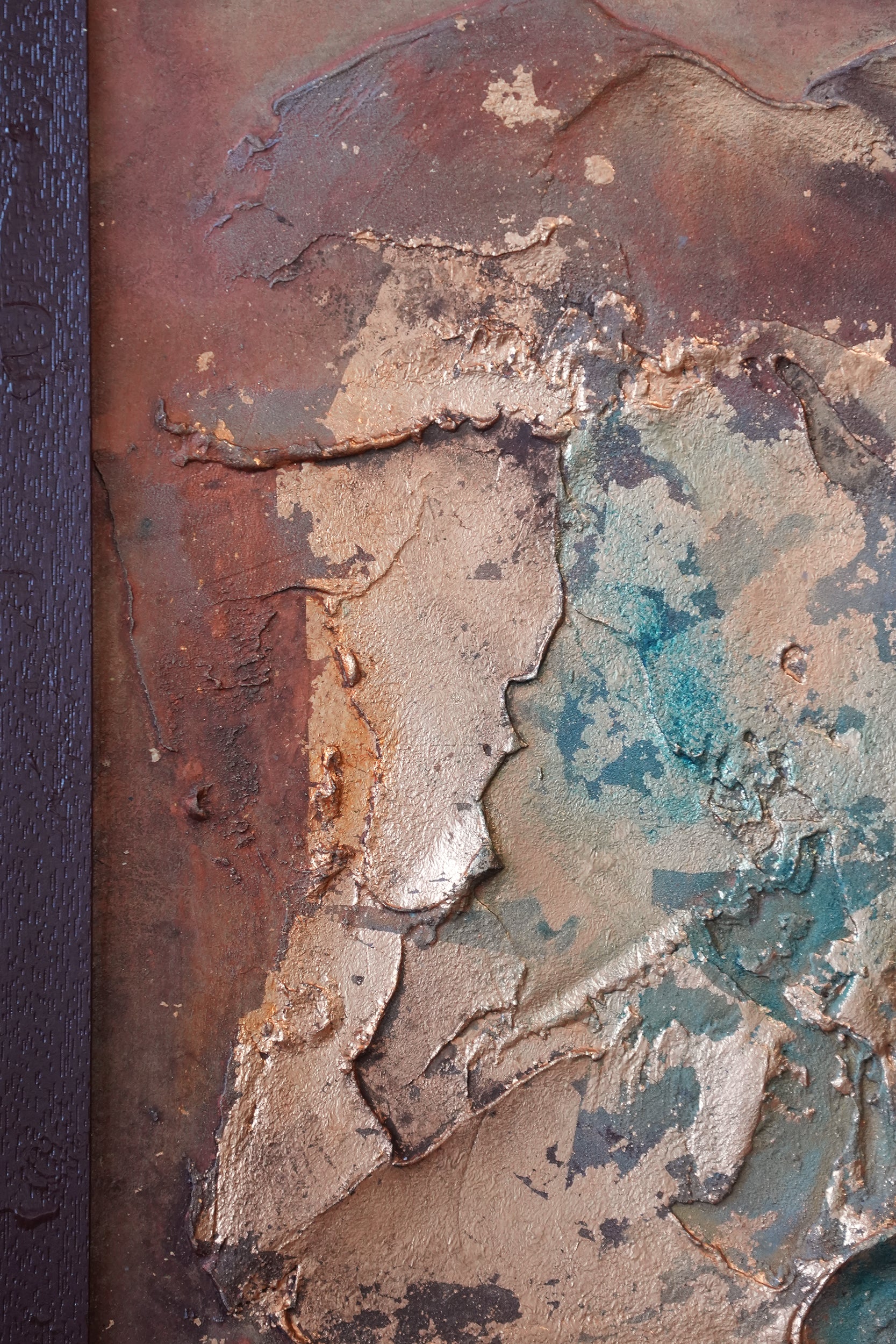 Original abstract painting on panel "Ancient Skin"
