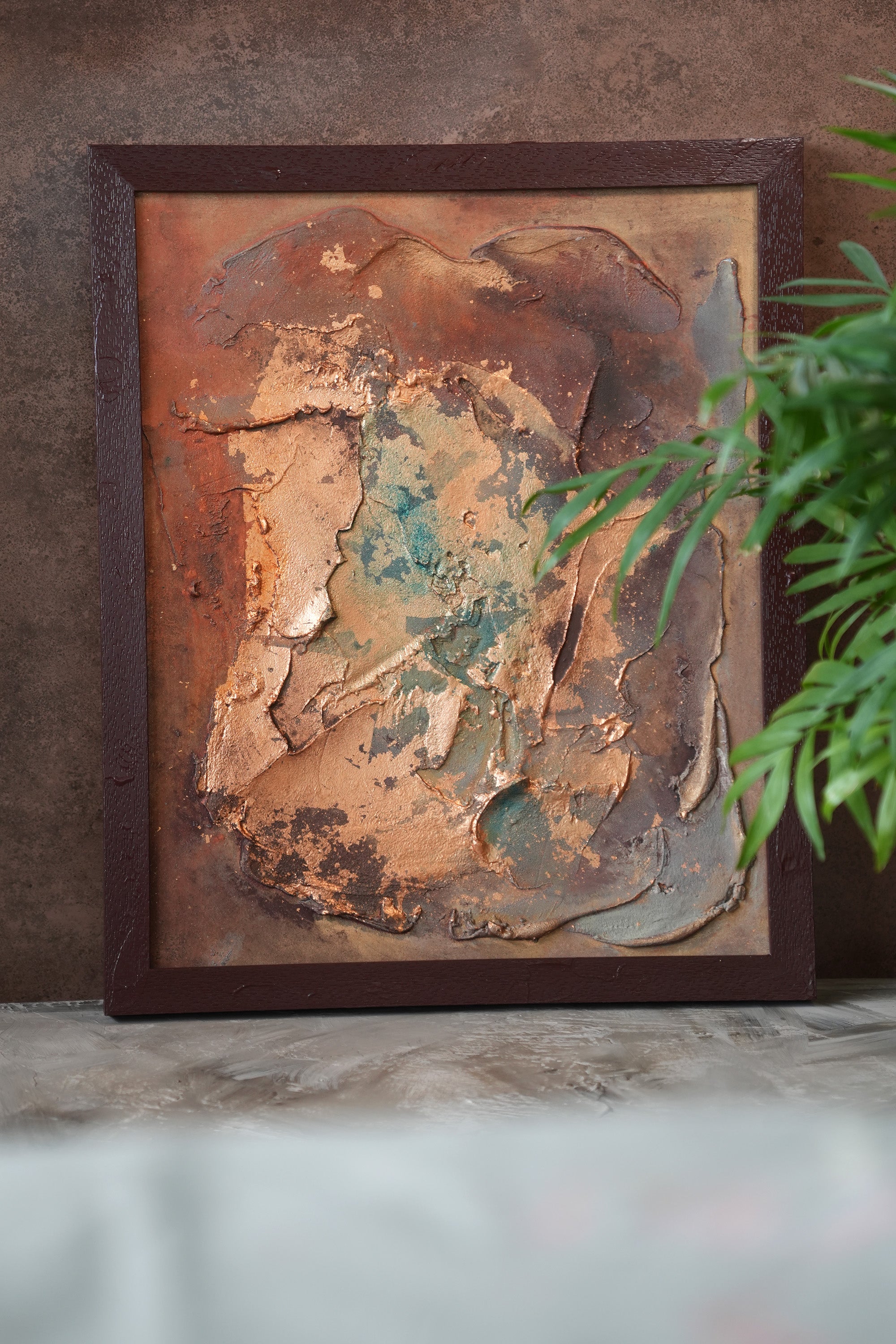 Original abstract painting on panel "Ancient Skin"