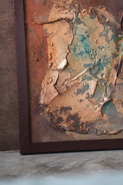 Original abstract painting on panel "Ancient Skin"