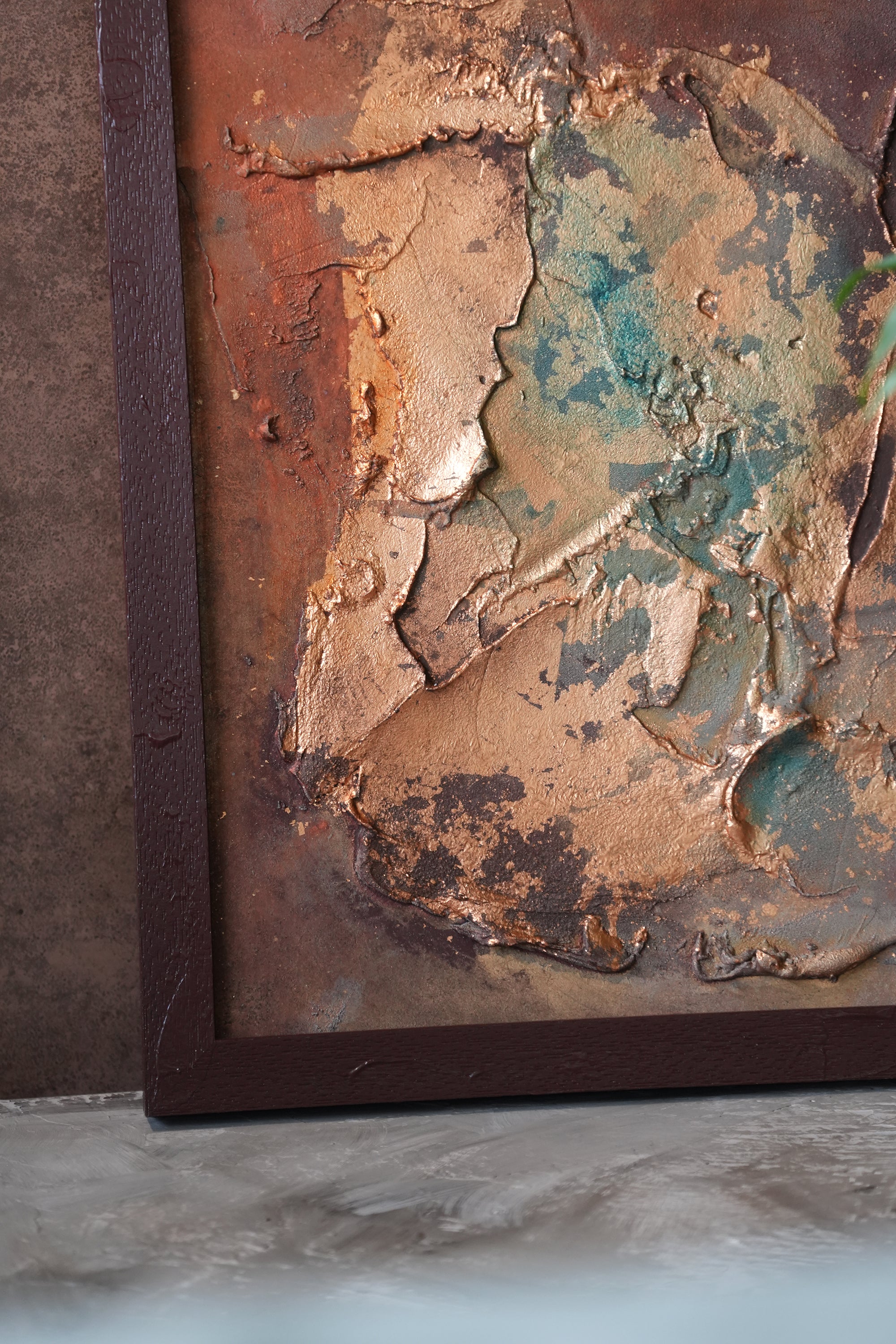 Original abstract painting on panel "Ancient Skin"