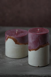 Pillar Candles - Frosted Cherry & Cream -Limited Edition