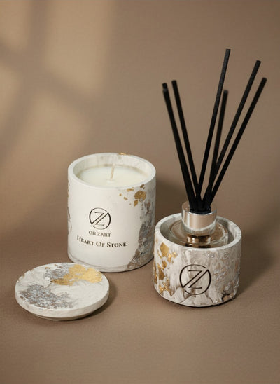 Heart of Stone – Luxury Scented Candle | Palo Santo, Myrrh & Tonka Bean Small