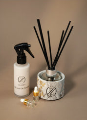 Heart of Stone – Luxury Reed Diffuser & Room Spray | Palo Santo, Myrrh & Tonka Bean