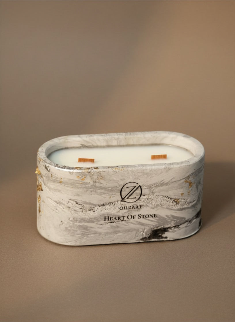 Heart of Stone – Luxury Scented Candle | Palo Santo, Myrrh & Tonka Bean