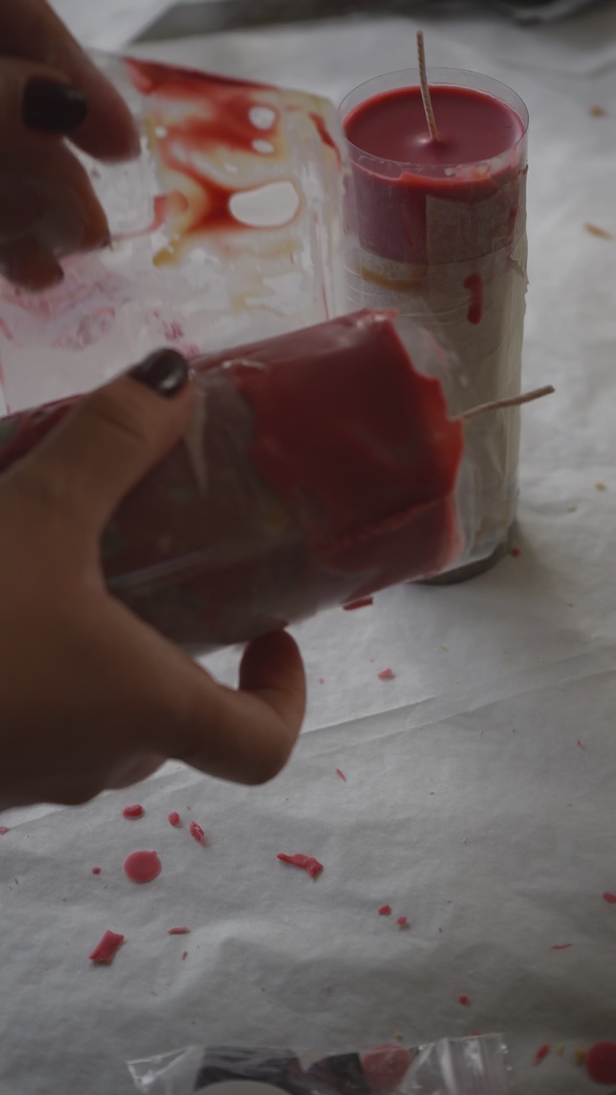 Pillar Candles - Brick Red & Stone -Limited Edition