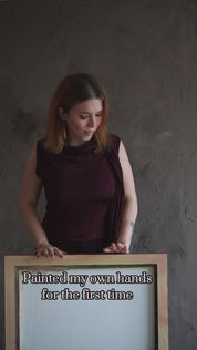 Original painting on canvas  "Hunger for Truth" 60x80cm