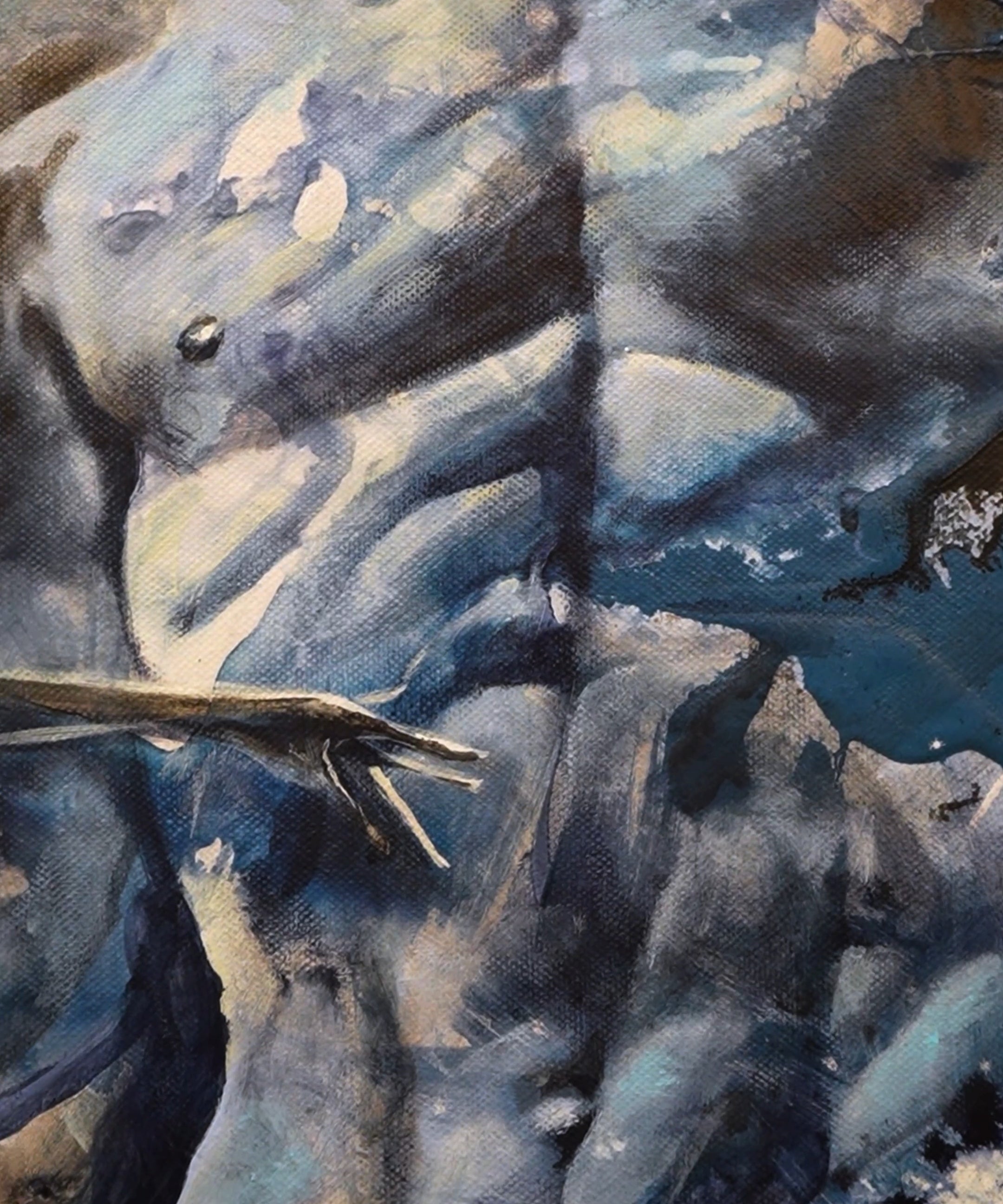 Unique mixed-media artwork ‘Rhythm n Balance’ by  Olga Zane, honoring athleticism United Kingdom