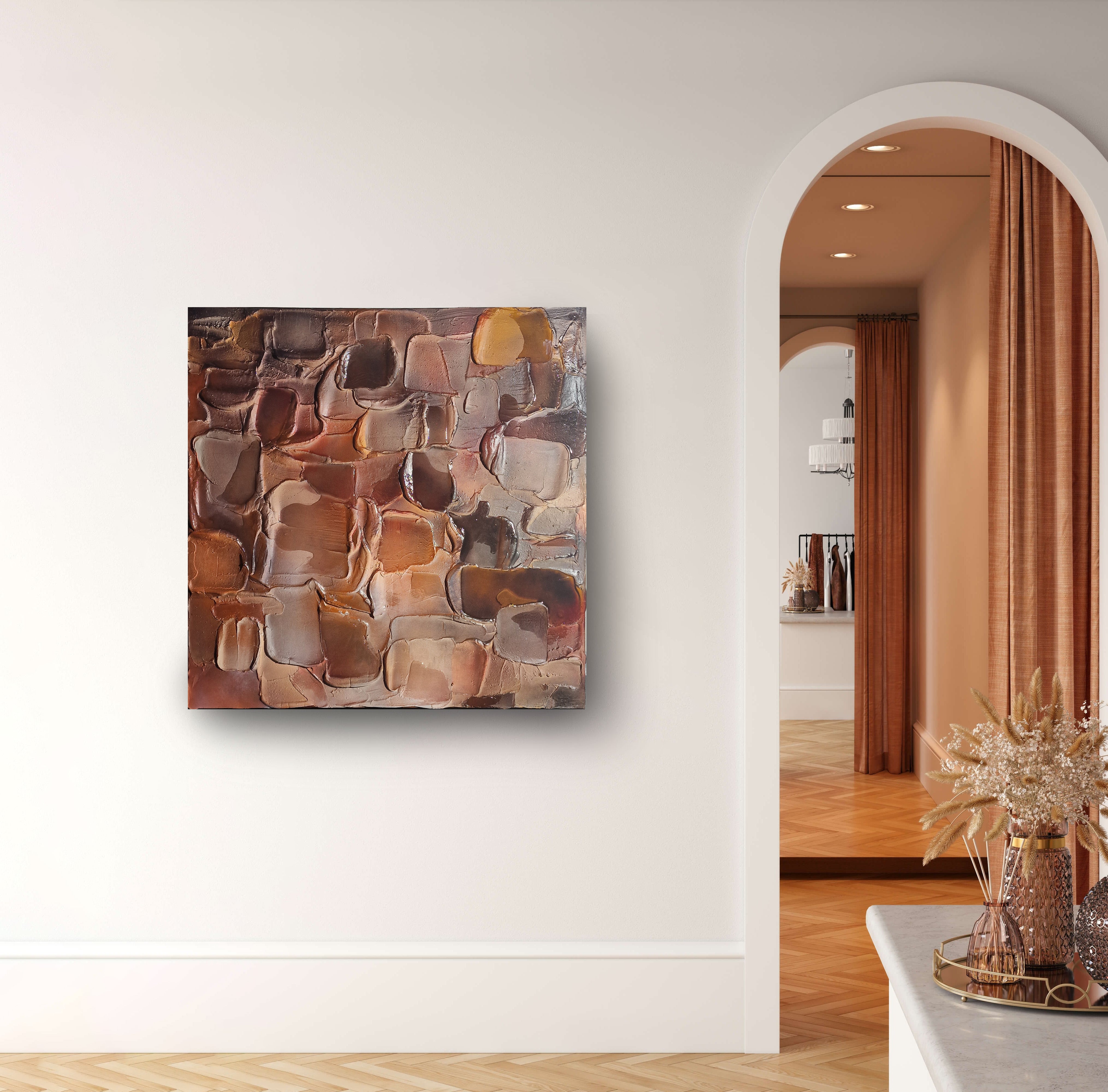 Original abstract painting "Dune" 90x90cm